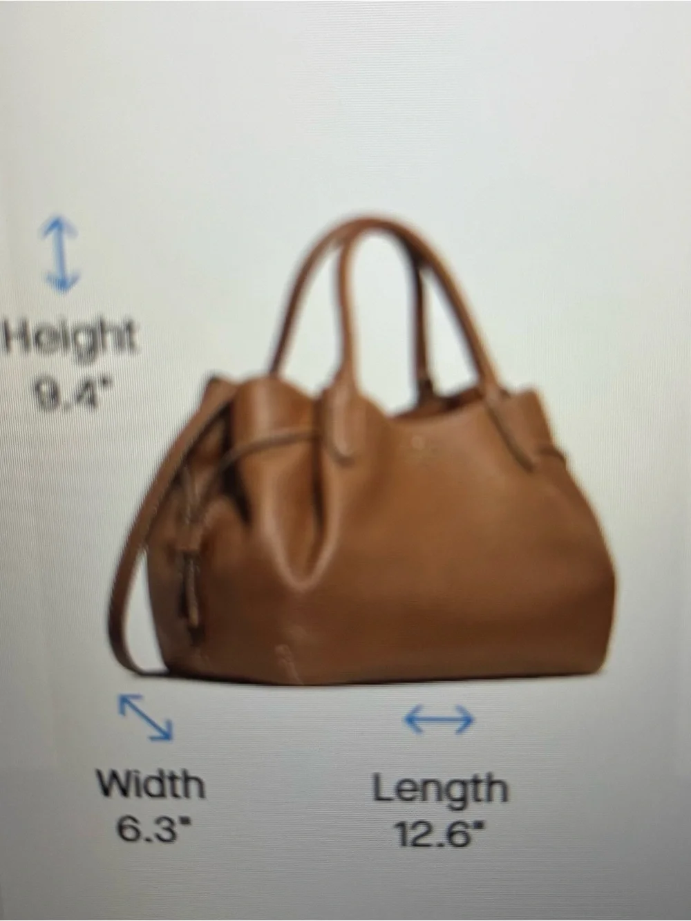 New kate spade New York Large Brown Dumpling Pebble Leather Satchel